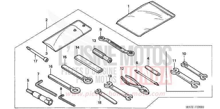 TOOLS for Super Blackbird CANDY MUTHOS MAGENTA (R228) from 1997